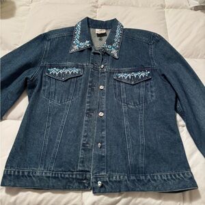 RARE - The Venetian Resort Jeweled Denim Jacket - like-new condition
